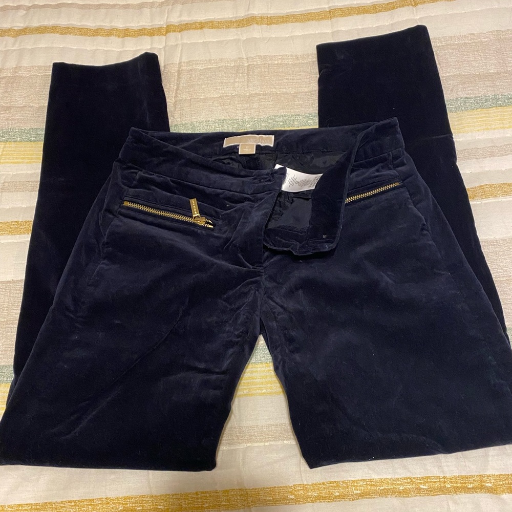 Michael kors navy blue velvet pants “7”